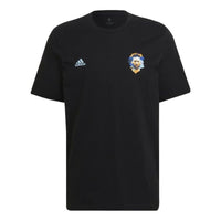 adidas Messi Subject Solid Color Back Alphabet Numeric Round Neck Short Sleeve Black HA0936